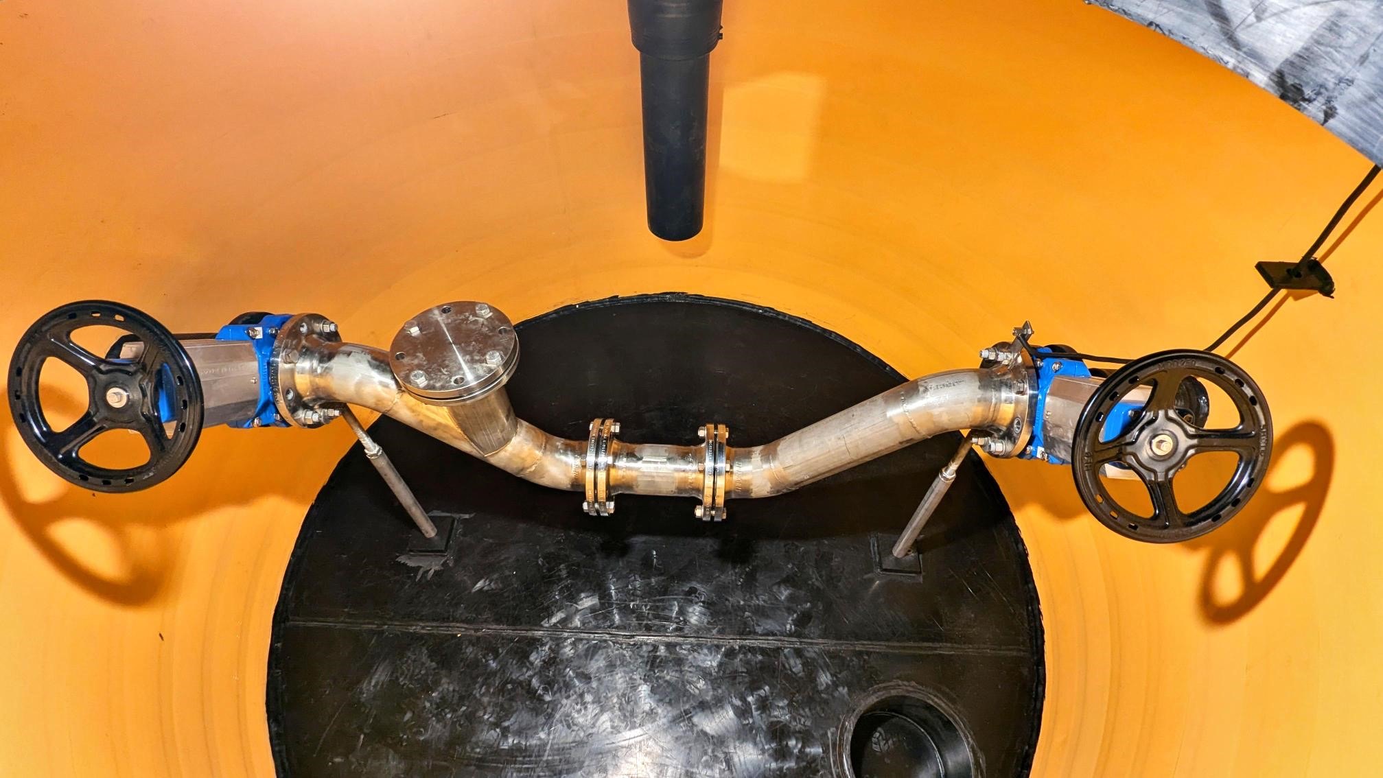 Referenz Vorlagebehälter belüftet Delbrück PE-HD Schacht liegend 11 Messschacht